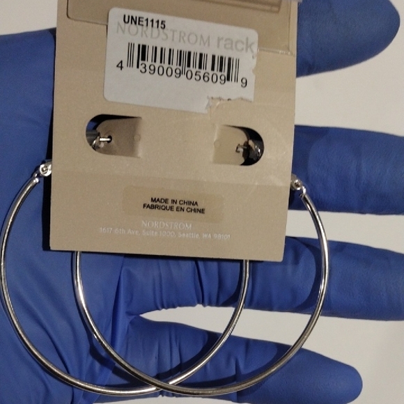 14th & Union Polished Silver tone 2-in Hoop Earrings - Women's Fashion Jewelry - Picture 8 of 9